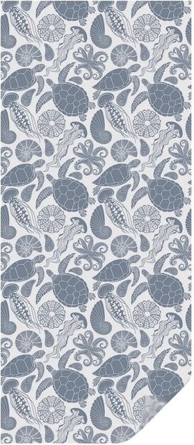 Tulup Fensterfolie Meeresleben Sichtschutz selbstklebend Blau B: 50 cm, H: 116 cm - Bild 1