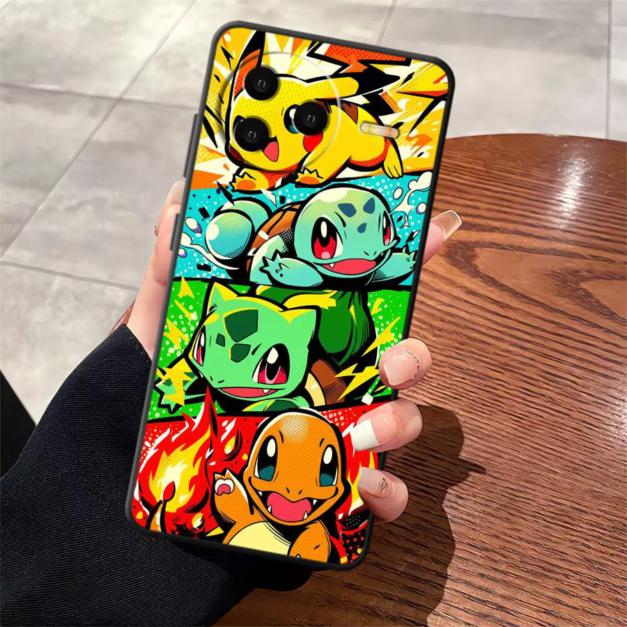 Handyhülle mit Cartoon Pokemon Design für Xiaomi Redmi A1 A2 A3 A4 A5 A9 10 12C 13C 14C K40 K80 Pro in Multicolour - Bild 2