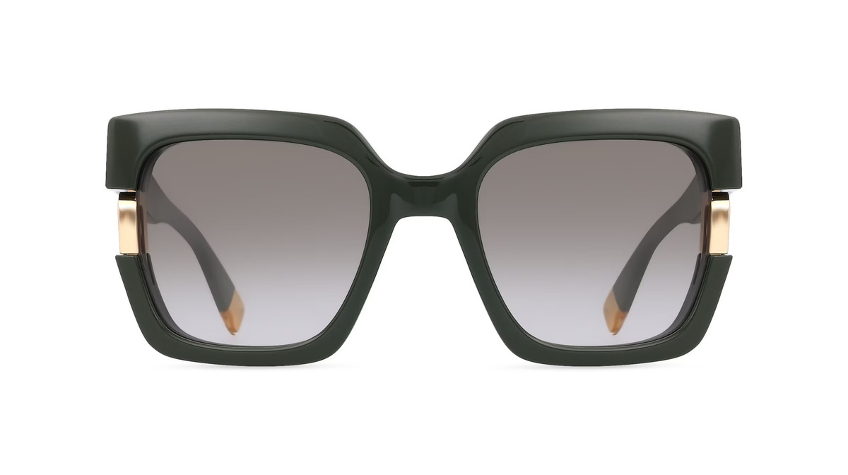 Furla FULSFU624 Sonnenbrille Butterfly, Vollrand, Kunststoff, Grün, Damen - Bild 1