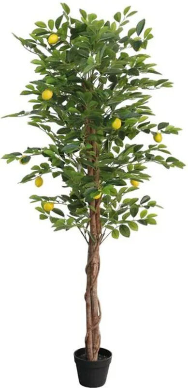 Künstlicher Zitronenbaum von vidaxl in Grün mit 3 Stämmen, Höhe: 180 cm - Bild 1