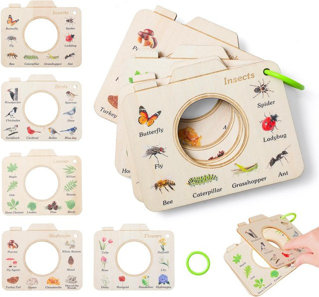 Binchi Holz Montessori Spielzeug Lupe, Outdoor Erkundung, Lernspielzeug - Bild 1