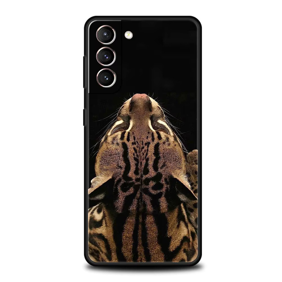 Samsung Galaxy Smartphone Schutzhülle aus weichem TPU mit Tiger Leopard Print in Multicolour - Bild 2