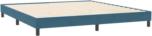 vidaXL Bettgestell aus Samt in Dunkelblau ohne Matratze B/T/H: 200 x 25 x 203 cm - Bild 1
