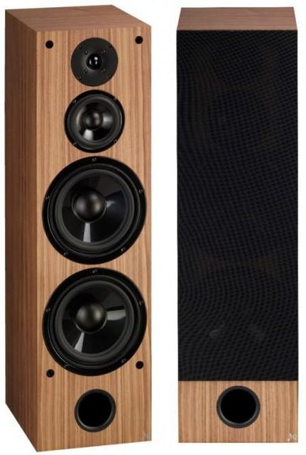 Acoustique Quality WEGA 55 3-Wege-Standlautsprecherset mit 250W Leistung in Walnuss Braun - Bild 1