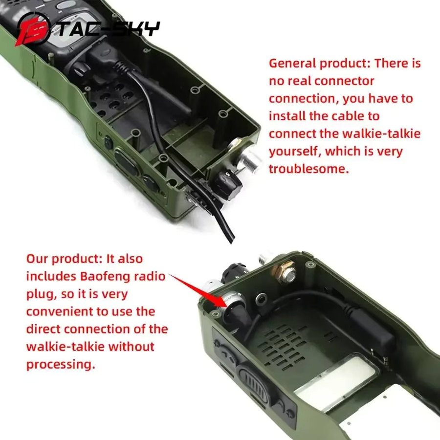 TS TAC-SKY AN / PRC 152 Virtuelles Walkie-Talkie-Modell in Grün für Baofeng-Radios mit taktischer PRC152-Box und U94 6-poligem PTT - Bild 5