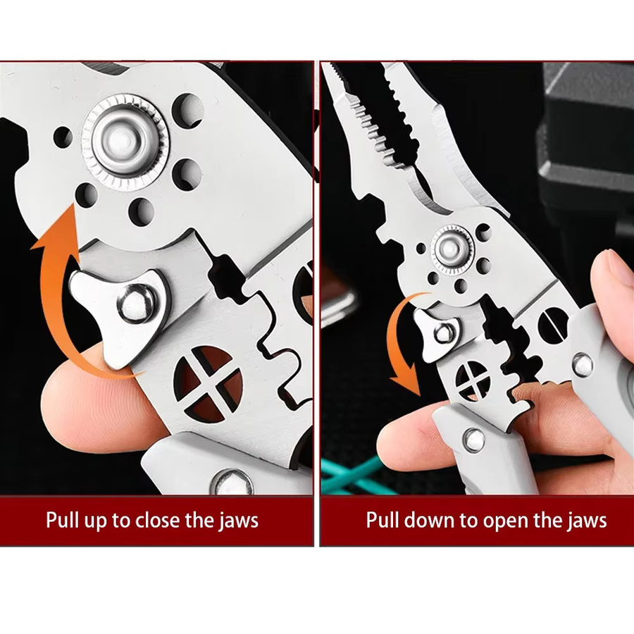 Pintudy 21-in-1 Abisolierzange Multitool mit rutschfestem Griff für Elektriker - Bild 5