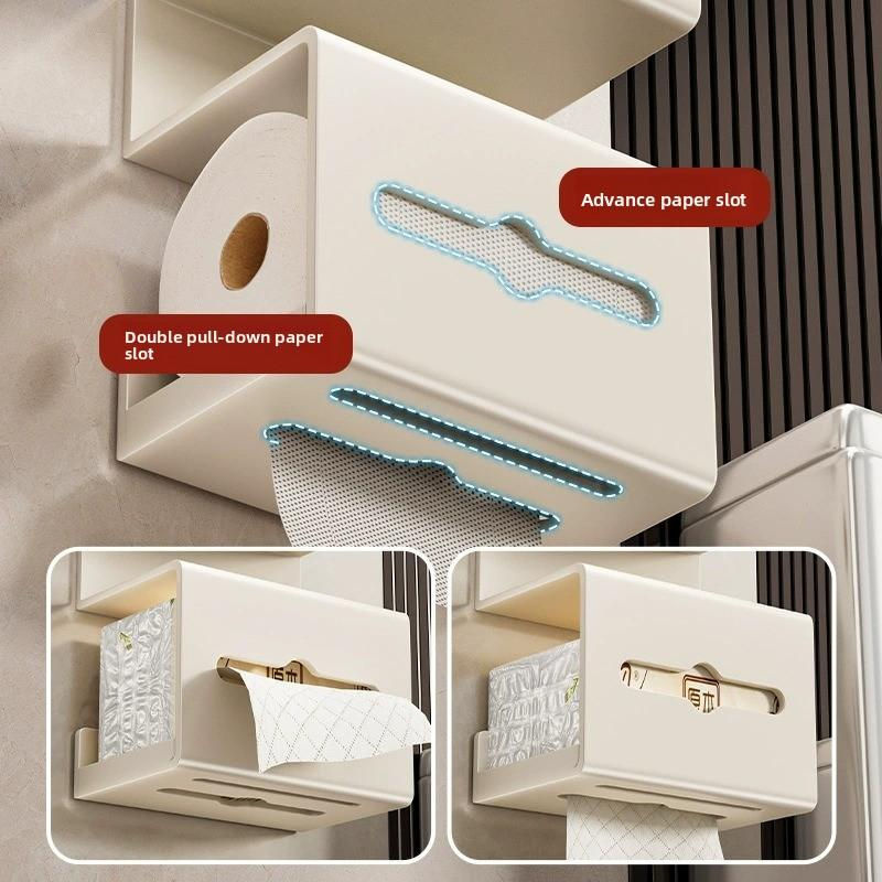 Wandmontierter Toilettenpapierhalter von World-class Emporium als Aufbewahrungsbox für dein Badezimmer ohne Bohren - Bild 2