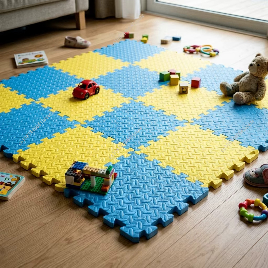 DHDH Baby-Puzzle-Bodenmatte, Blattmuster, 8/12/16-teiliges Set, ab 0 Jahren - Bild 3