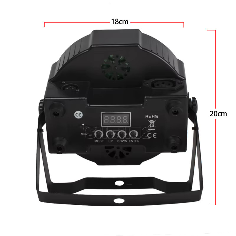 SHEHDS LED Par Wash Flachstrahler RGBW DMX 512 DJ Bühnenausrüstung Schwarz - Bild 4