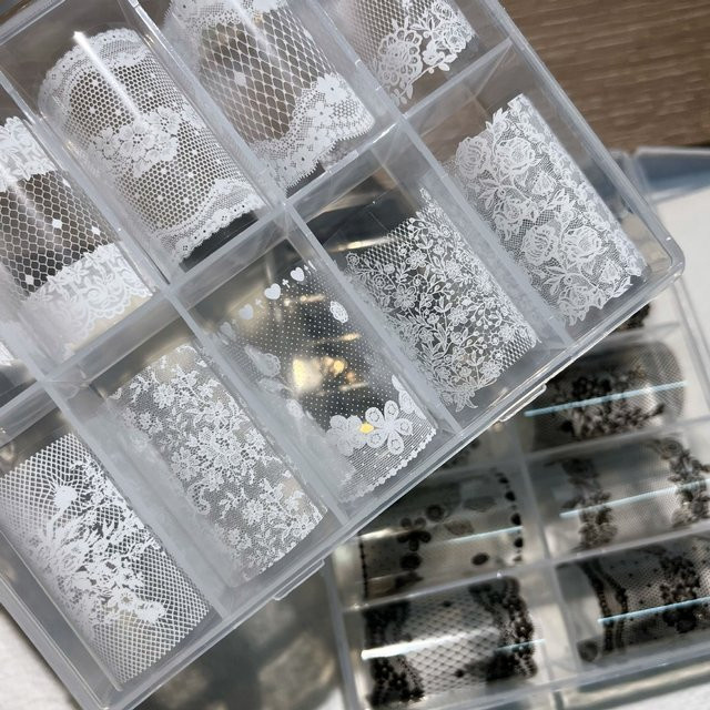 Misscheering Nagelfolien, 10 Rollen, Kariert, Denim, Schleifenknoten - Bild 1