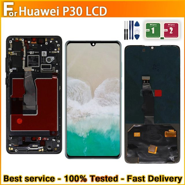 Huawei P30 OLED LCD-Display mit Touchscreen-Digitizer-Baugruppe in Schwarz für ELE-L29 ELE-L09 ELE-AL00 ELE-TL00 6,1 Zoll - Bild 1