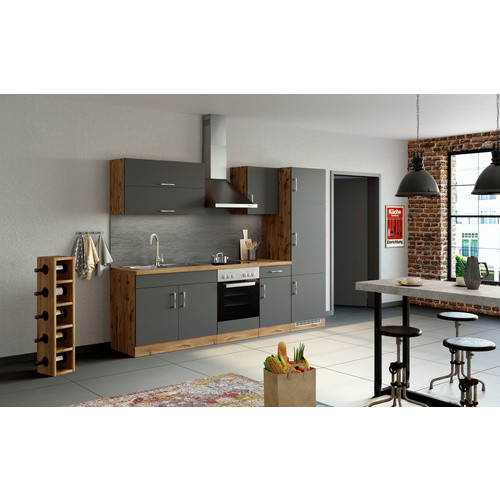 HELD MÖBEL Herdbauschrank Bologna in Grau, B/T/H: 60 x 60 x 85 cm - Bild 1