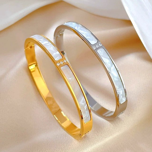 Yupsk Armband, Titan, Gold, Zirkonia, Unisex - Bild 1