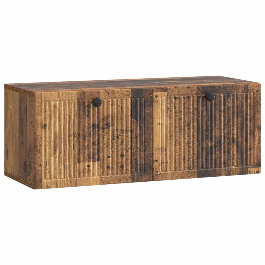 vidaXL Wandmontierter TV-Schrank aus Altholz in Braun, B/T/H: 78,5 x 31 x 30 cm - Bild 2