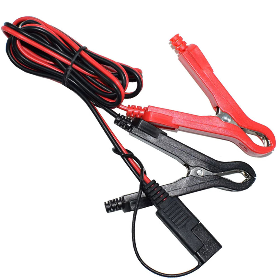 Motorrad SAE zu Krokodilklemmen Adapterkabel 12V 10A 18AWG Ladekabel in Rot, Länge: 100 cm - Bild 3