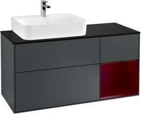 V&B Waschtischunterschrank Finion in Mattblau lackiert, Breite: 120 cm, Tiefe: 50,1 cm, Höhe: 50,1 cm - Bild 1