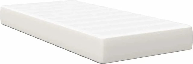 vidaXL Bettmatratze mit Taschenfederkern aus Stoff in Creme, B/L: 90 x 190 cm - Bild 1