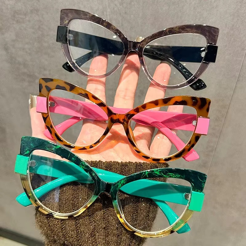 LALAMOLI Lesebrille Cat Eye, Vollrand, Kunststoff, Multicolour, Blaulichtfilter - Bild 2