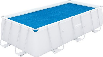 Bestway Solar-Poolabdeckung aus Kunststoff, Blau, Rechteckig, B: 380 cm, T: 180 cm - Bild 1