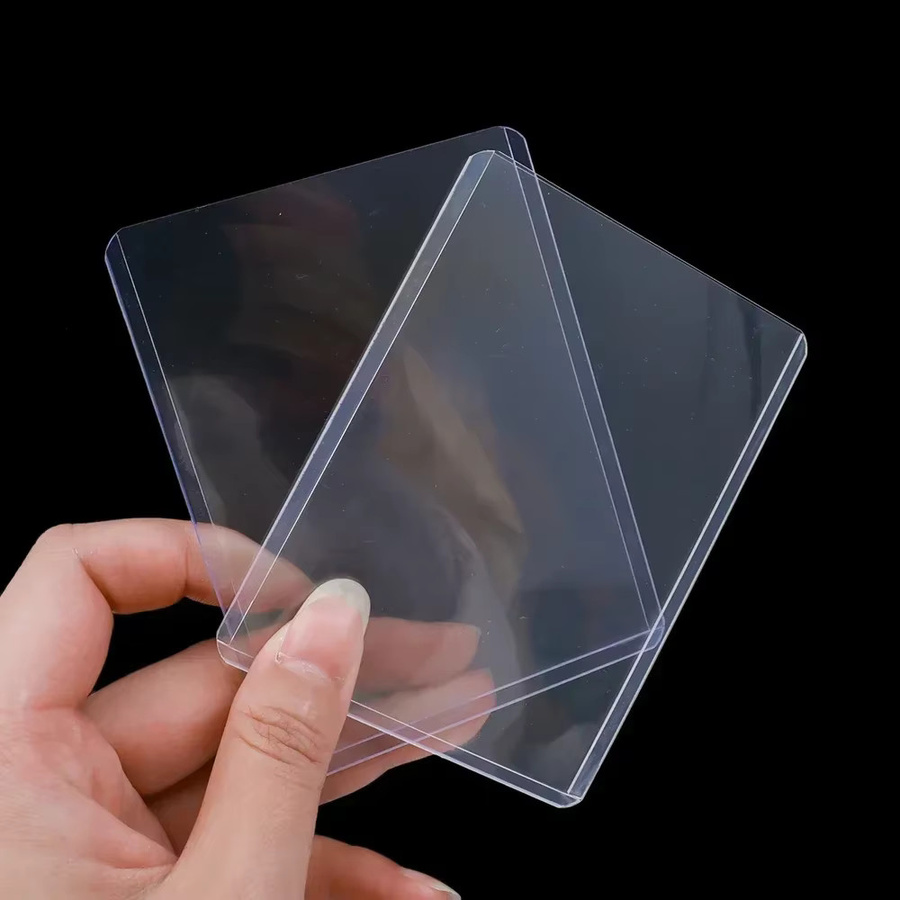 50 Stück Transparente K-Pop Kartenhüllen mit Schutzfolie für Idol-Fotos und Spielkarten, 35PT, Farbe: Transparent - Bild 3