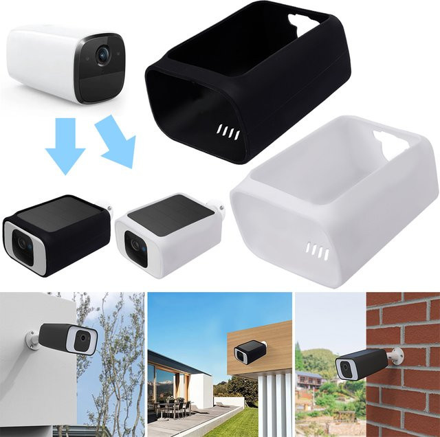 Silikon Schutzhülle für Eufy Security Outdoor SoloCam S230 (S40) in Schwarz mit UV- und Regenschutz - Bild 1