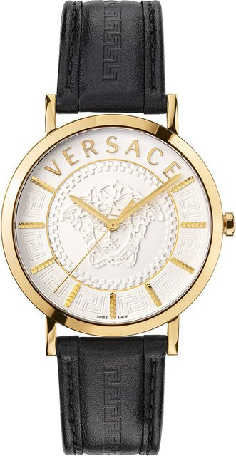 Versace Armbanduhr, Quarz, Edelstahl, Leder, 40 mm, Herren - Bild 1