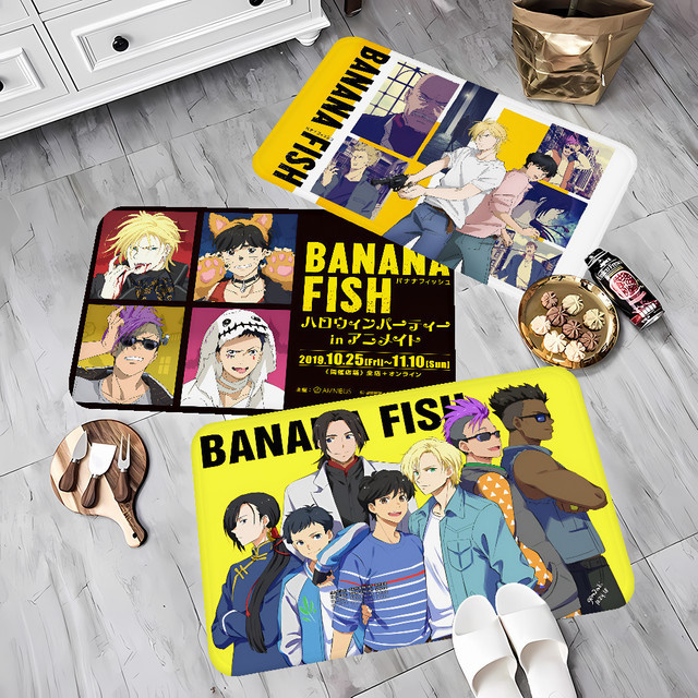 Banana Fish Anti-Rutsch-Fußmatte für Badezimmer, Kinderzimmer und Wohnzimmer, Mehrfarbig, B/T: 60 x 40 cm - Bild 1
