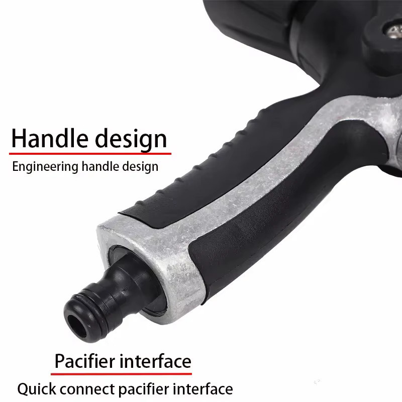 Einstellbare Hochdruck-Rotations-Wasserspritzpistole in Schwarz mit variabler Durchflussregelung für Garten und Auto - Bild 6