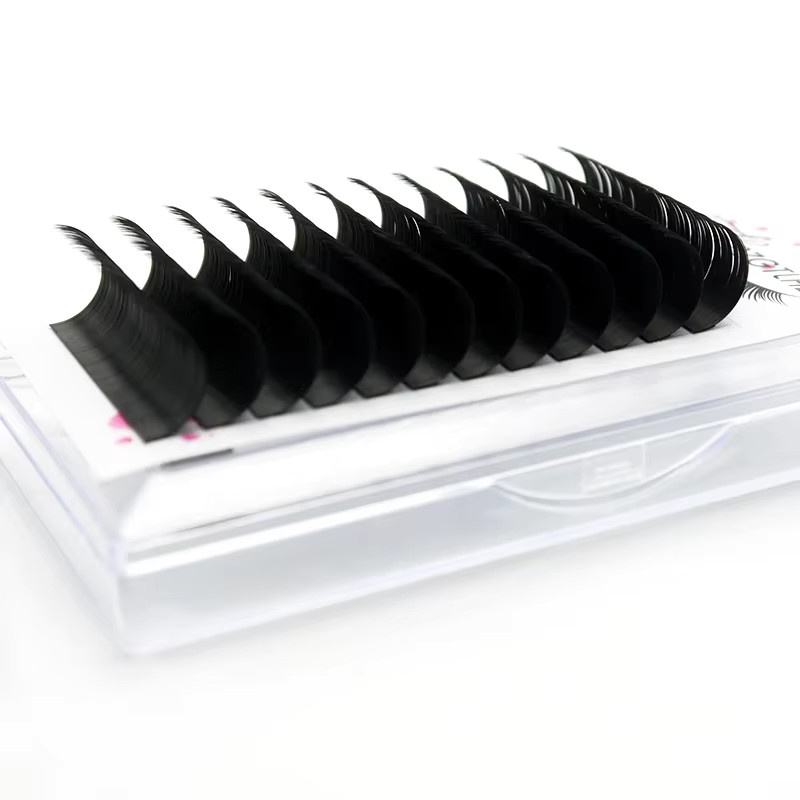 C/D/DD/U Curl Faux Nerz Einzelwimpern, Black, 8-25mm - Bild 3