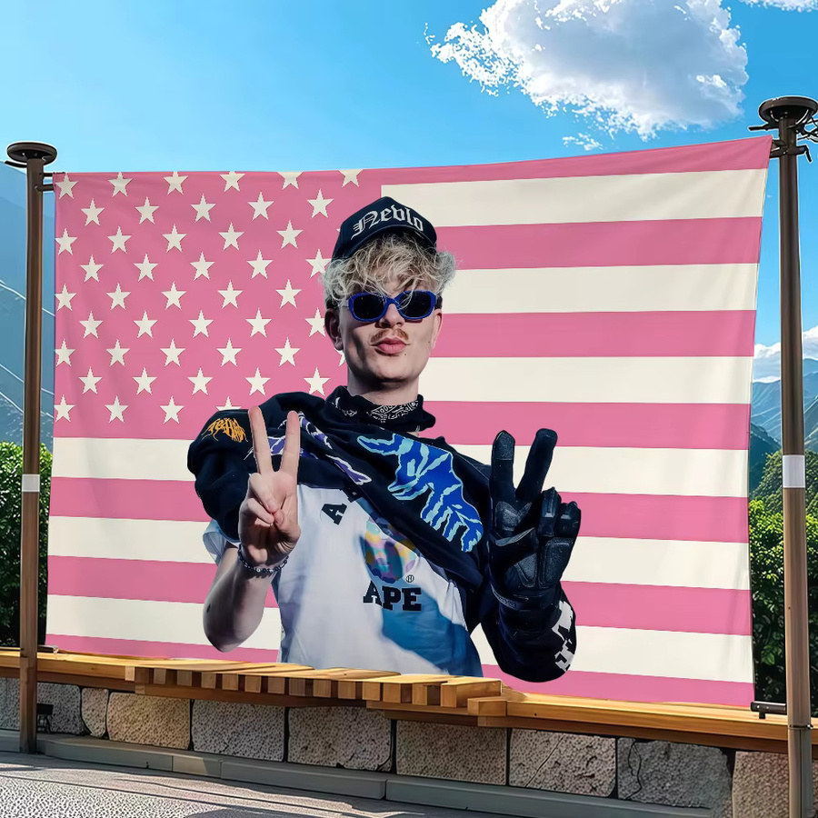 Joost Klein Flagge von Warner Bros. als Wandkunst und Dekoration für Party, Club oder Outdoor, B/H: 60 x 40 cm - Bild 5