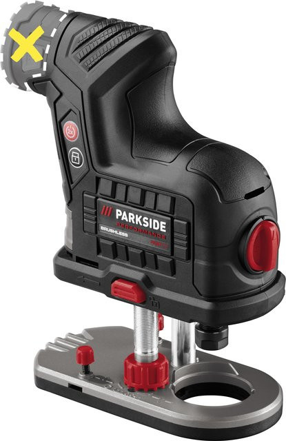 Parkside Performance 12 V Akku-Kantenfräse PPAKF 12 A1 in Schwarz mit 6 mm Fräsdurchmesser - Bild 1