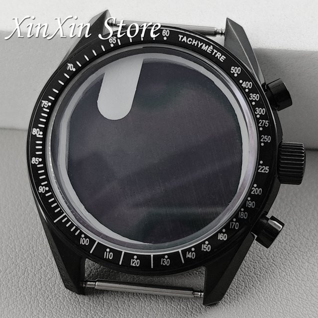 OMG Uhrenteile Chronograph, Edelstahl, Schwarz, 39,7 mm, Unisex - Bild 1