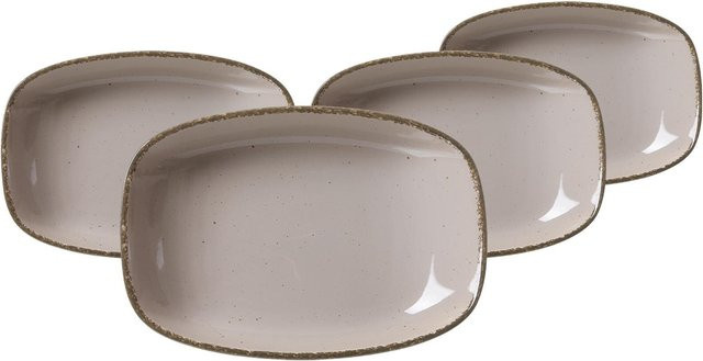 Ritzenhoff & Breker Suppenteller Casa aus Keramik, Weiß, 4er Set, B: 23,5 cm, T: 16 cm - Bild 1