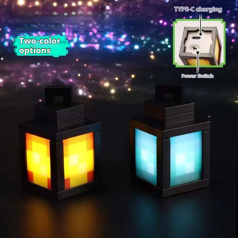 Bandai Minecraft Laternen-Schlüsselanhänger, Mini-LED-Leuchtmodell - Bild 4