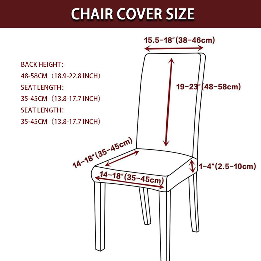 Yiran Furniture Elastischer Esszimmerstuhlbezug aus Elasthan und Polyester in schlichtem Design - Bild 1