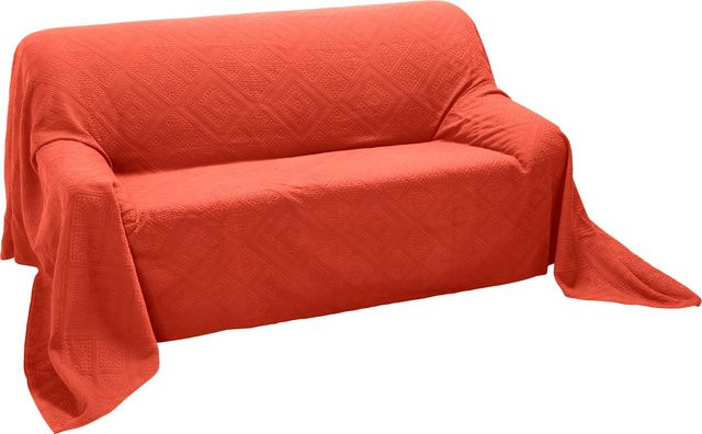 Pereira da Cunha Sofaüberwurf aus Jacquard in Terra und Orange, 100% Baumwolle - Bild 1
