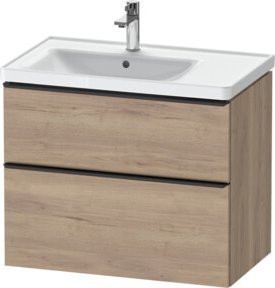 Duravit Waschtischunterschrank D-Neo Wandmontage in Weiß und Eiweißmarmor, B: 78,4 cm, T: 45,2 cm, H: 62,5 cm - Bild 1