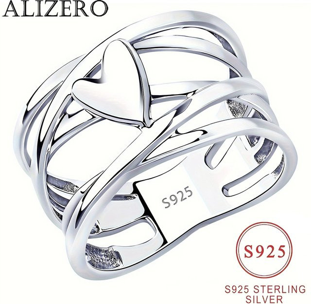ALIZERO Ring 925 Silber, Herzform, Damen - Bild 1