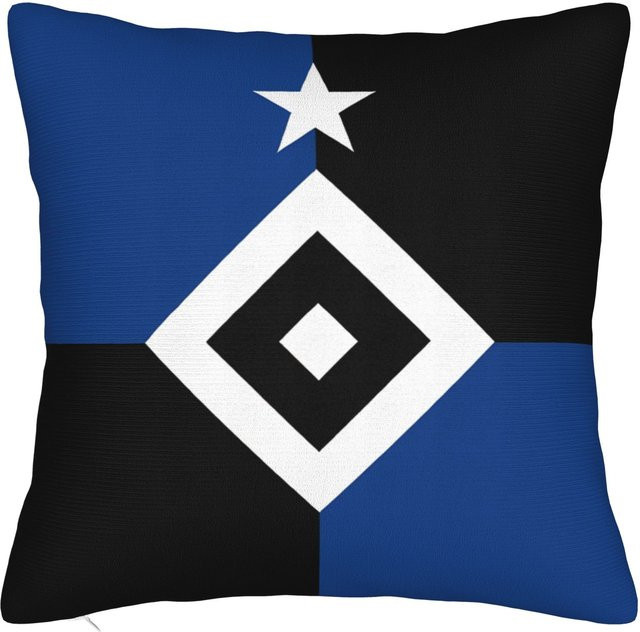 JMG Clothing Kissenbezug HSV Hamburger Sportverein Blau, Quadratisch, B/T/H: 45 x 45 x 0 cm - Bild 1