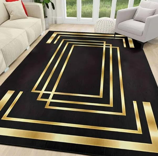 Lodestar Chenille-Matte mit floralem Persisches Design, grau und schwarz, B/T: 40 x 60 cm - Bild 1