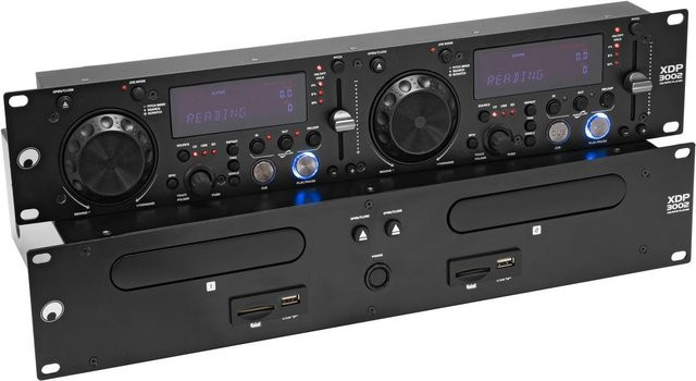 Omnitronic XDP-3002 DJ Doppel CD MP3 Player in Schwarz mit USB-C Anschluss - Bild 1