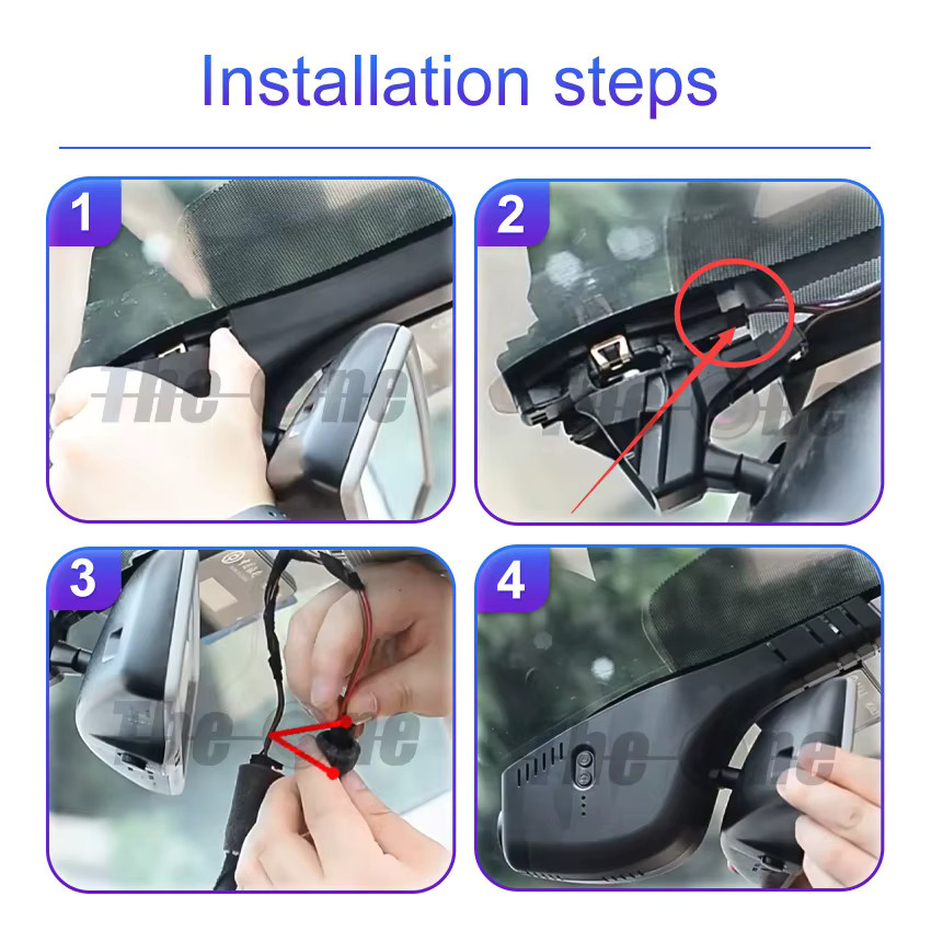 HESHECAM 4K Dash Cam mit WIFI für Seat Leon MK3 MK4 2017-2025, Vorne und Hinten Auto Kamera Recorder in Schwarz - Bild 2