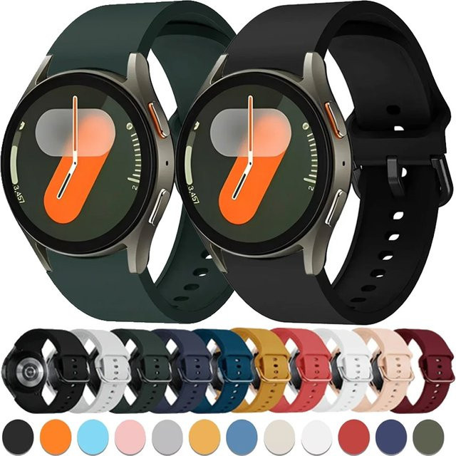 Uhrenarmband Silikon, Schwarz, Unisex - Bild 1