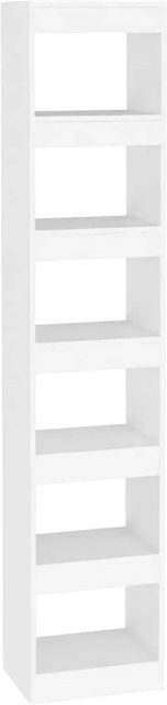 vidaXL Bücherregal und Raumteiler Weiß, B/T/H: 40 x 30 x 198 cm - Bild 1