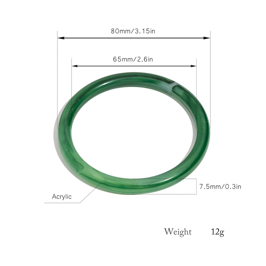 UHBINYCA Armreif Acryl, Bunt, 65 mm, Damen - Bild 4