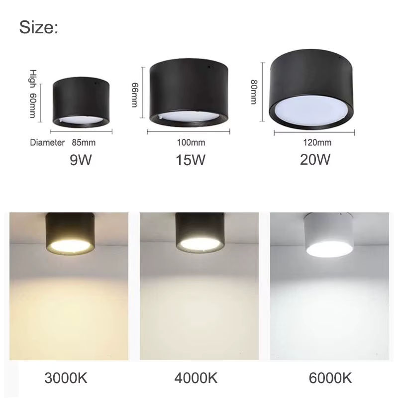 ANADnight Nordic LED Downlight Deckenleuchte Aufputz-Strahler in Weiß für Wohnzimmer und Schlafzimmer - Bild 4