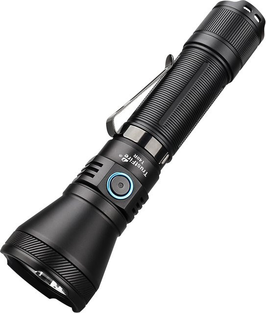 Trustfire T40R Taktische LED-Taschenlampe, 1800 Lumen, Schwarz, IP68 wasserdicht, wiederaufladbar via USB - Bild 1