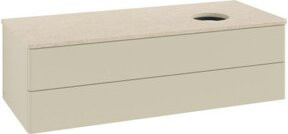 V&B Waschtischunterschrank Antao mit Beleuchtung, Grau lackiert, B/T/H: 120 x 50 x 36 cm - Bild 1