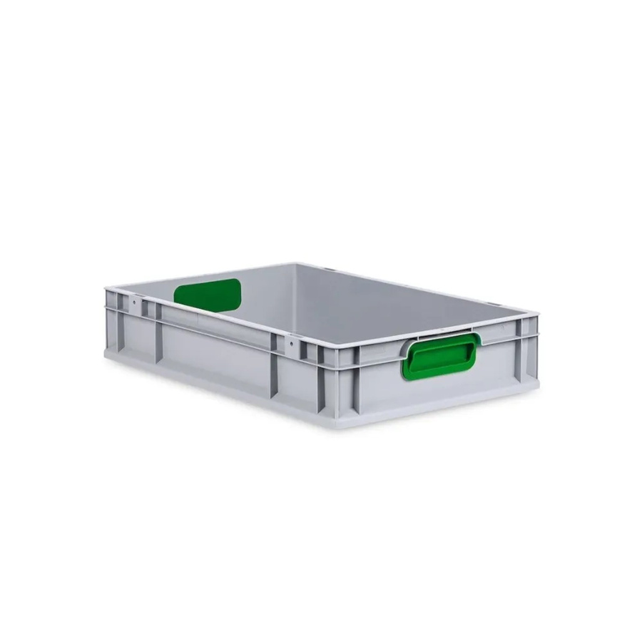PROREGAL Eurobox Nextgen Color Transportbox mit Griffen und glattem Boden, Grün, H x B x T: 12 x 40 x 60 cm, 23 Liter - Bild 2
