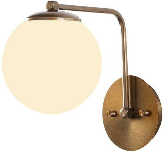 Opviq Wandleuchte Daisy in Gold aus Metall und Glas mit E27 Fassung, B: 26 cm, H: 22 cm, T: 26 cm, L: 15 cm - Bild 1
